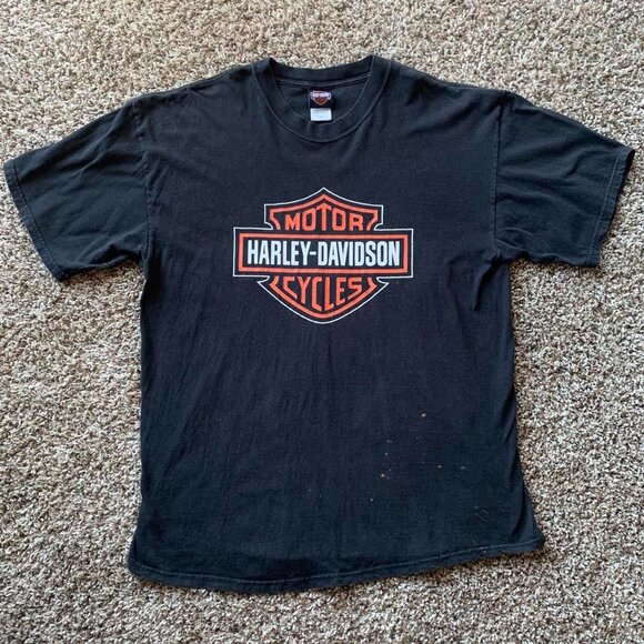 Harley-Davidson Other - Harley Davidson Men's Black and Orange T-shirt